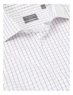 Van Heusen Slim Long Sleeve 2 Colour Mid Check Shirt In White/Brown -Myer Clothing Shop 966724660 4 720x928