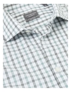 Van Heusen Tailored Long Sleeve 2 Colour Mid Check Shirt In Green -Myer Clothing Shop 966725920 4 720x928