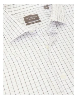 Van Heusen Tailored Long Sleeve 2 Colour Mid Check Shirt In Black/White -Myer Clothing Shop 966726100 4 720x928
