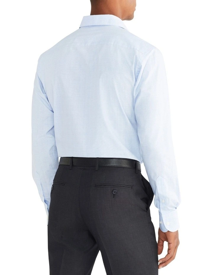 Van Heusen Tailored Long Sleeve Micro Check Shirt In Blue 2 Van Heusen Tailored Long Sleeve Micro Check Shirt In Blue - Image 2