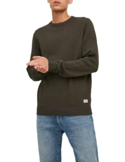 Jack & Jones Atlas Knit Pullover In Rosin