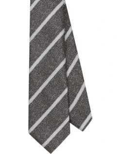 Van Heusen Diagonal Stripe Tie In Grey
