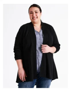 Regatta Sustainable Viscose Blend Edge To Edge Knit Travel Cardigan In Black