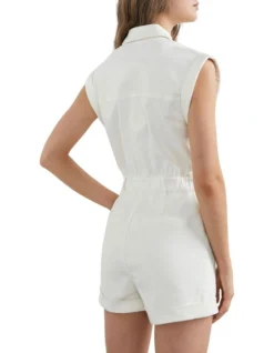 French Connection Denim Utility Playsuit In Cream -Myer Clothing Shop 966905740 3 720x928