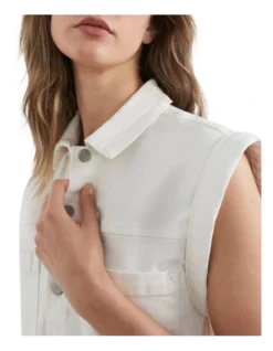 French Connection Denim Utility Playsuit In Cream -Myer Clothing Shop 966905740 4 720x928