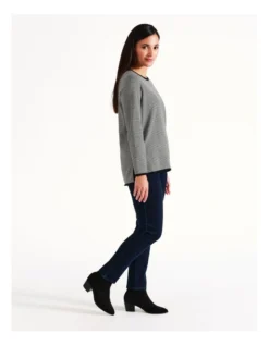 Regatta Recycled Cotton Blend Wardrobe Staple Slim Full Leg Jean In Indigo