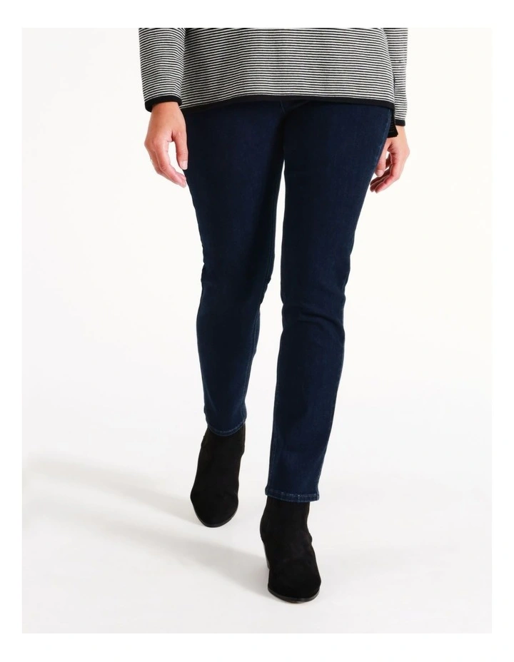 Regatta Recycled Cotton Blend Wardrobe Staple Slim Full Leg Jean In Indigo 2 Regatta Recycled Cotton Blend Wardrobe Staple Slim Full Leg Jean In Indigo - Image 2