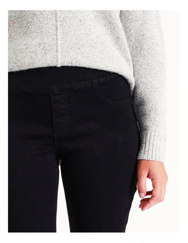 Regatta Recycled Cotton Blend Wardrobe Staple Jegging Full Length In Denim Black 4 Regatta Recycled Cotton Blend Wardrobe Staple Jegging Full Length In Denim Black - Image 4