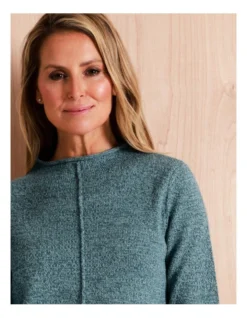Regatta Organic Cotton Blend Funnel Neck Curved Hem Twist Jumper In Teal Twist 8 Regatta Organic Cotton Blend Funnel Neck Curved Hem Twist Jumper In Teal Twist -Myer Clothing Shop 966964150 3 720x928
