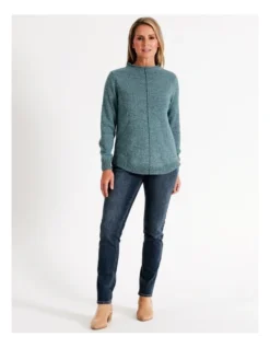 Regatta Organic Cotton Blend Funnel Neck Curved Hem Twist Jumper In Teal Twist 9 Regatta Organic Cotton Blend Funnel Neck Curved Hem Twist Jumper In Teal Twist -Myer Clothing Shop 966964150 4 720x928