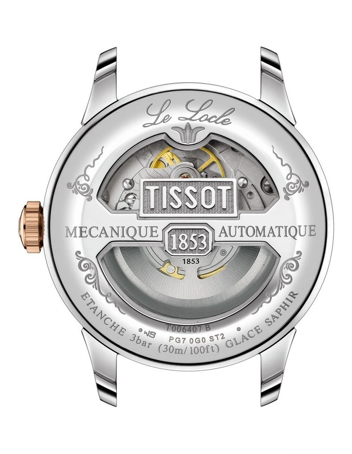 Tissot Le Locle Powermatic 80 Open Heart T0064072203302 Watch In Rose Gold 4 Tissot Le Locle Powermatic 80 Open Heart T0064072203302 Watch In Rose Gold - Image 4