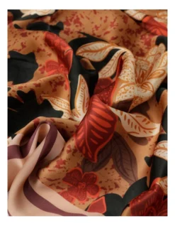 Spotted Floral Printed Headscarf In Orange -Myer Clothing Shop 966998710 3 720x928