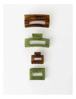 4 Pack Mix Claw Clip In Assorted