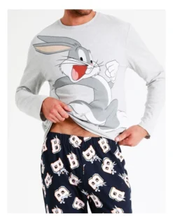 Family Bugs Long Sleeve PJ Set In Grey -Myer Clothing Shop 967030570 4 720x928