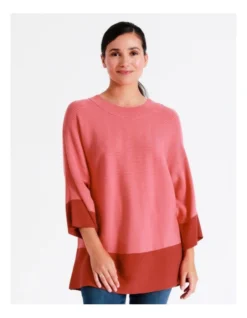 Regatta Sustainable Viscose Blend Contrast 3/4 Sleeve And Hem Yarn Jumper In Coral/Red 10 Regatta Sustainable Viscose Blend Contrast 3/4 Sleeve And Hem Yarn Jumper In Coral/Red -Myer Clothing Shop 967118140 5 720x928