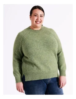 Regatta Cable Side Raglan Sleeve Stand Neck Jumper In Soft Khaki -Myer Clothing Shop 967118680 5 720x928