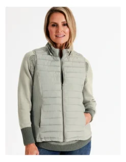 Regatta Recycled Polyester Straight Quilted Vest With Removable Hood In Glacier -Myer Clothing Shop 967159450 4 720x928
