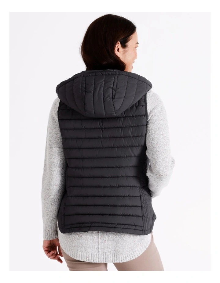 Regatta Recycled Polyester Straight Quilted Vest With Removable Hood In Storm 6 Regatta Recycled Polyester Straight Quilted Vest With Removable Hood In Storm - Image 6