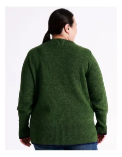 Regatta Stand Neck Jumper With Tipping And Button Sleeve In Green -Myer Clothing Shop 967340530 6 720x928