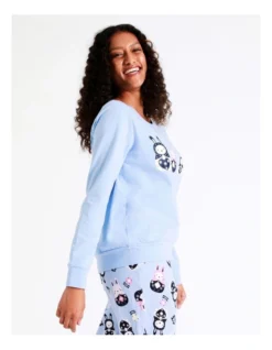 SOHO Celia Novelty Long Sleeve Top Babushka Bunny In Blue -Myer Clothing Shop 967375810 6 720x928