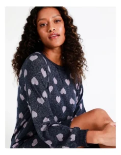 SOHO Helena Brushed Knit Long Sleeve Nightie In Fairisle Hearts 9 SOHO Helena Brushed Knit Long Sleeve Nightie In Fairisle Hearts -Myer Clothing Shop 967375990 3 720x928