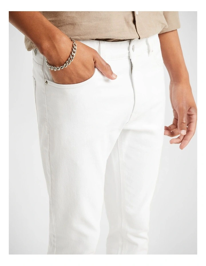 Presley Slim Tapered Jean In White 3 Presley Slim Tapered Jean In White - Image 3