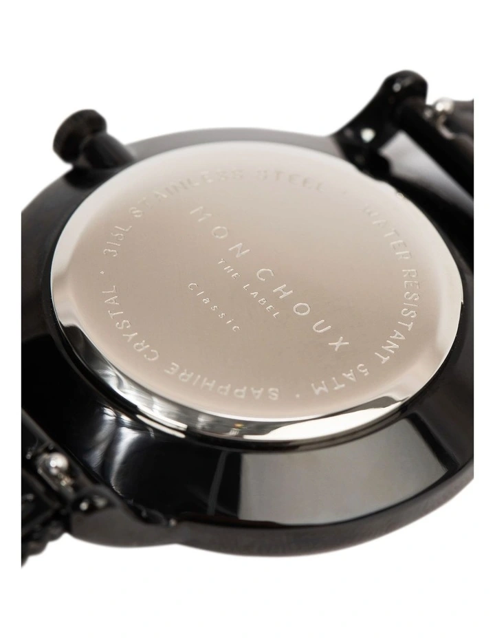 Classic Mesh Watch 38mm In White/Black 3 Classic Mesh Watch 38mm In White/Black - Image 3