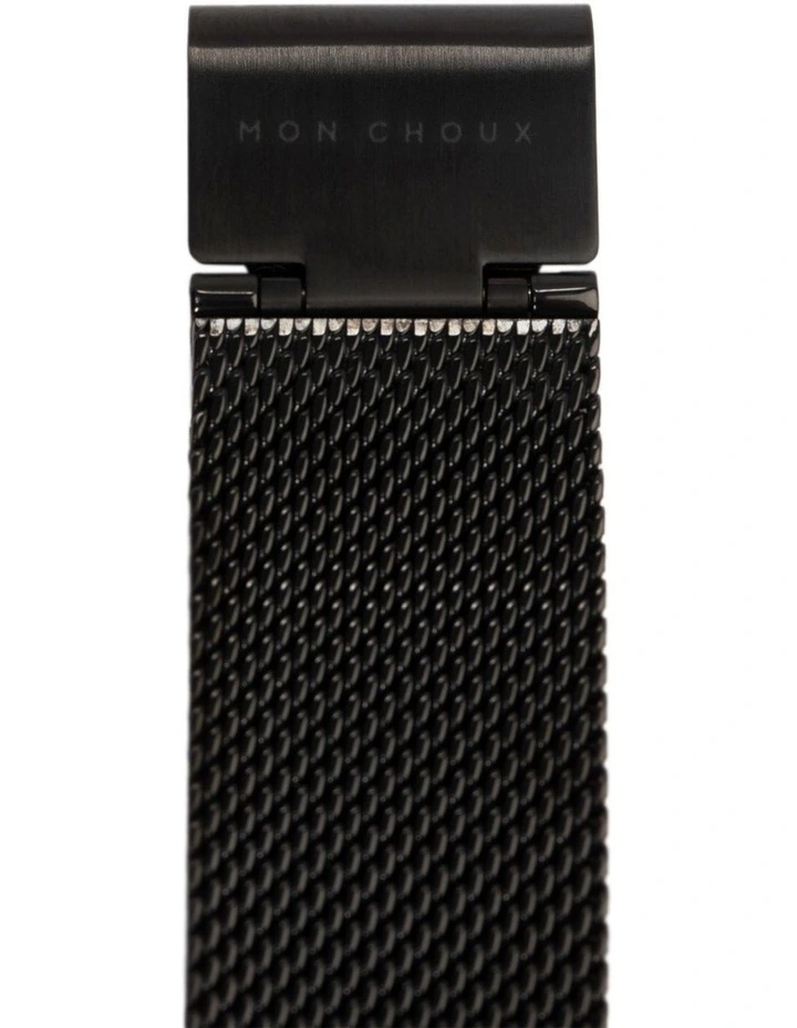 Classic Mesh Watch 38mm In White/Black 4 Classic Mesh Watch 38mm In White/Black - Image 4