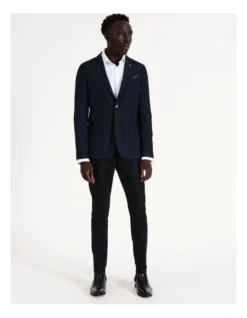 Slim Windowpane Blazer In Chocolate 10 Slim Windowpane Blazer In Chocolate -Myer Clothing Shop 967570390 4 720x928