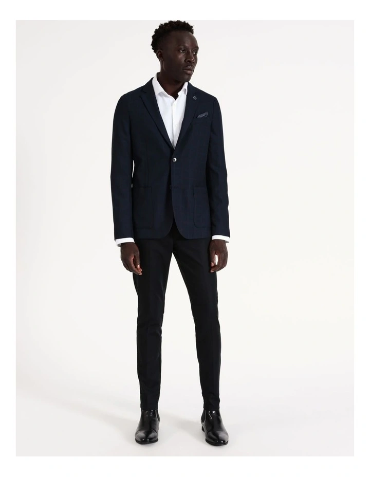 Slim Windowpane Blazer In Chocolate 4 Slim Windowpane Blazer In Chocolate - Image 4