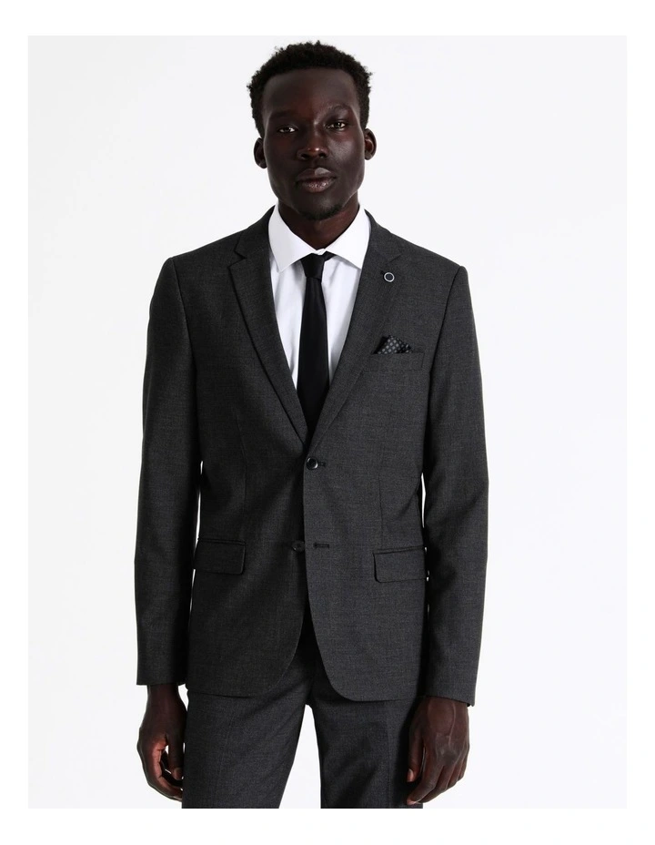 Slim Puppytooth Suit Jacket In Charcoal 1 Slim Puppytooth Suit Jacket In Charcoal