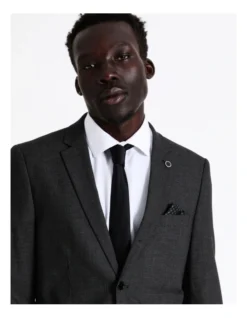 Slim Puppytooth Suit Jacket In Charcoal 5 Slim Puppytooth Suit Jacket In Charcoal -Myer Clothing Shop 967570570 4 720x928