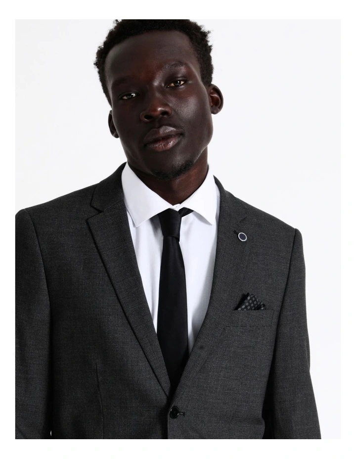 Slim Puppytooth Suit Jacket In Charcoal 3 Slim Puppytooth Suit Jacket In Charcoal - Image 3