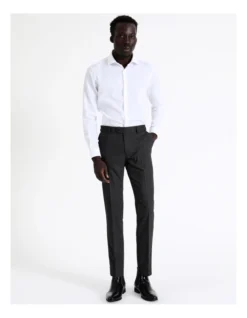 Slim Puppytooth Suit Pant In Charcoal 7 Slim Puppytooth Suit Pant In Charcoal -Myer Clothing Shop 967570840 4 720x928