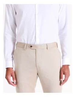 Slim Textured Suit Pant In Oatmilk -Myer Clothing Shop 967570930 4 720x928