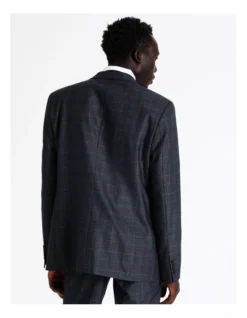 Tailored Check Suit Jacket In Denim -Myer Clothing Shop 967571110 5 720x928