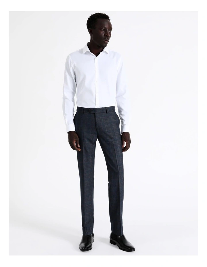 Tailored Check Suit Pant In Denim 1 Tailored Check Suit Pant In Denim