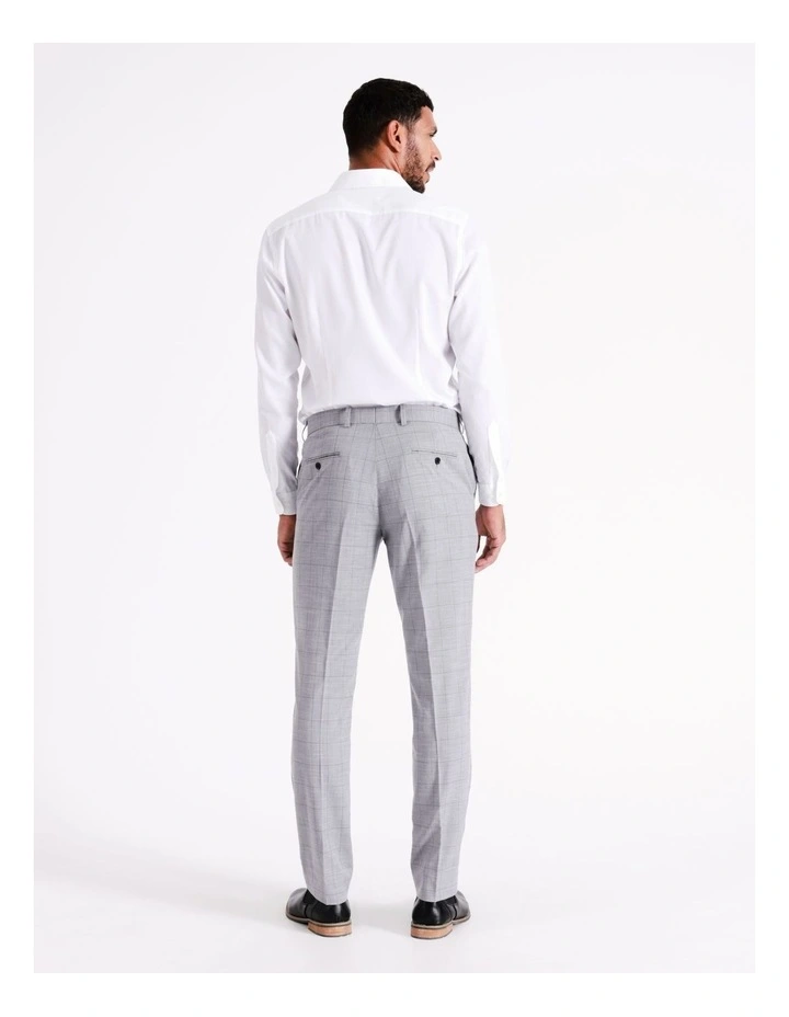 Tailored Windowpane Suit Pant In Grey 5 Tailored Windowpane Suit Pant In Grey - Image 5