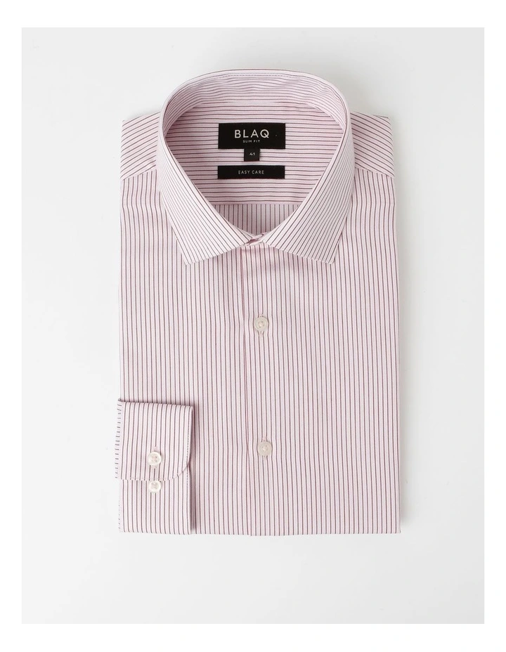 Slim Long Sleeve 2 Colour Mini Stripe Shirt In Pink 6 Slim Long Sleeve 2 Colour Mini Stripe Shirt In Pink - Image 6