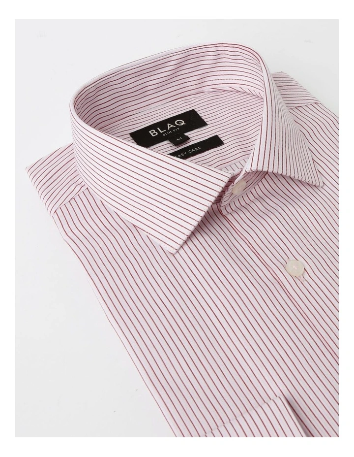 Slim Long Sleeve 2 Colour Mini Stripe Shirt In Pink 7 Slim Long Sleeve 2 Colour Mini Stripe Shirt In Pink - Image 7