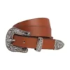 Montanna Western Leather Belt In Tan