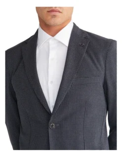 Calvin Klein X Slim Gingham Blazer In Blue -Myer Clothing Shop 967826170 4 720x928