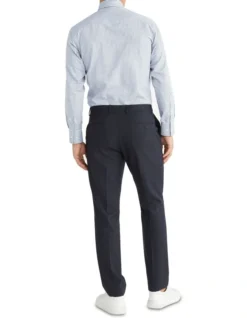 Calvin Klein Slim Long Sleeve Marle Check Shirt In Blue -Myer Clothing Shop 967827970 3 720x928