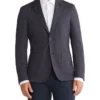 Calvin Klein X Slim Herringbone Knit Blazer In Navy