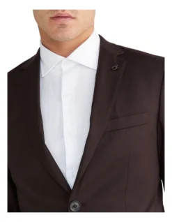 Calvin Klein X Slim Puppytooth Suit Jacket In Red -Myer Clothing Shop 967828330 4 720x928