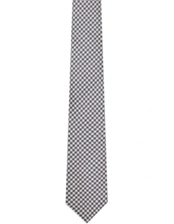 Calvin Klein Pink Check Tie In Blue