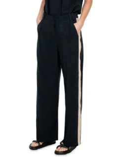Drapey Linen Wide Leg Pant In Black 5 Drapey Linen Wide Leg Pant In Black -Myer Clothing Shop 967875220 3 720x928