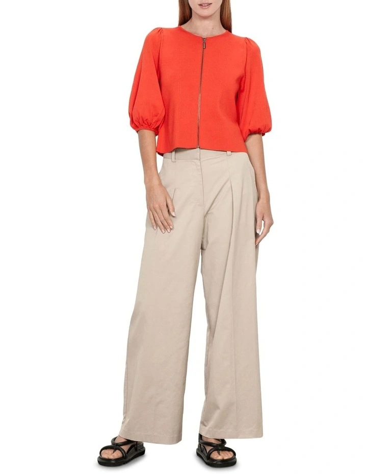 Blouson Sleeve Milano Jacket In Clay 1 Blouson Sleeve Milano Jacket In Clay