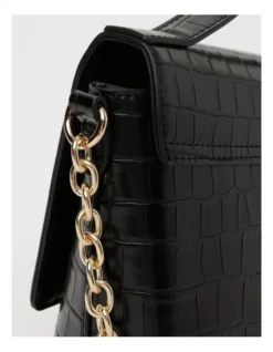 Shelby Croc Shoulder Bag In Black -Myer Clothing Shop 968078170 6 720x928
