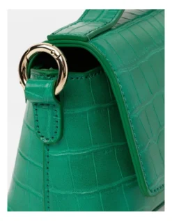 Shelby Croc Shoulder Bag In Green -Myer Clothing Shop 968078260 6 720x928
